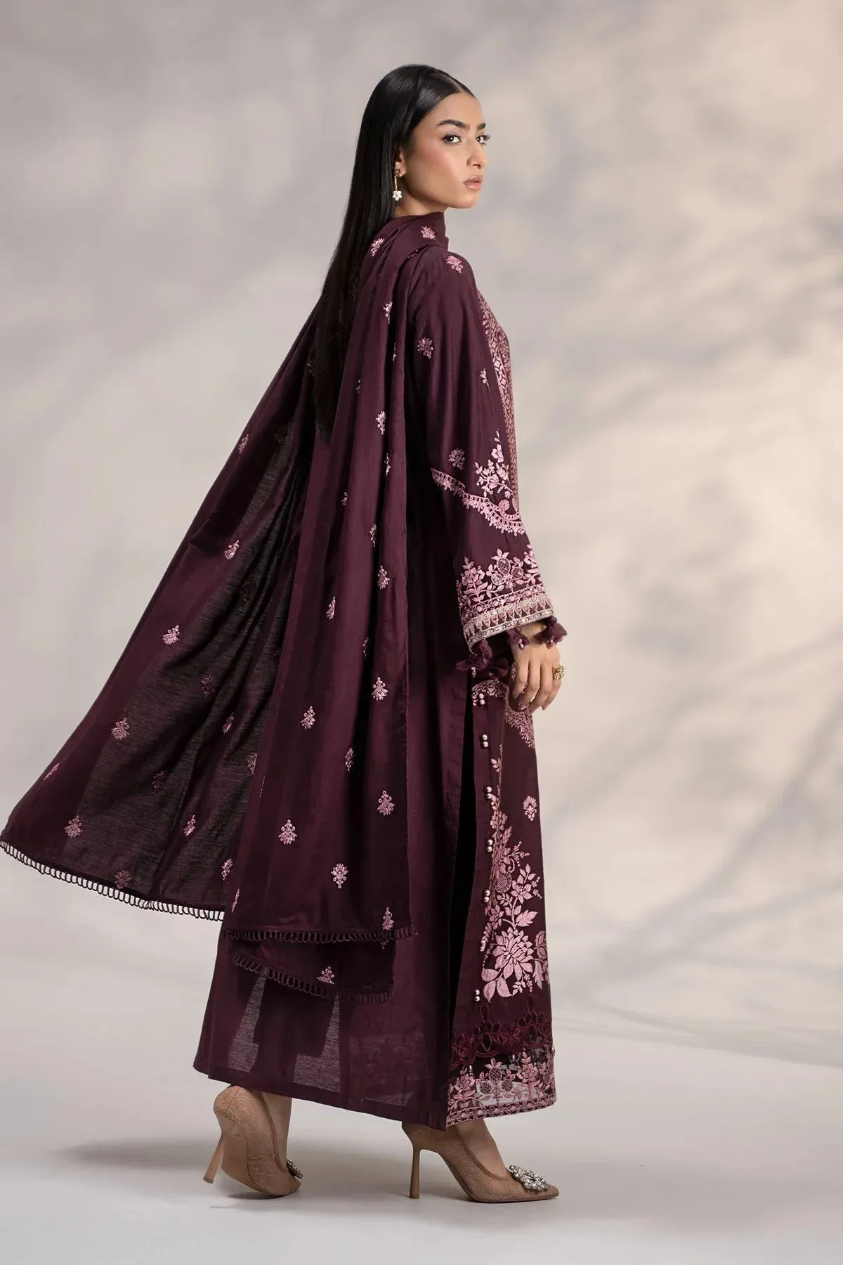 Maria B Casual Pret 2024 Brown Jacquard – view 2 – Poshaq
