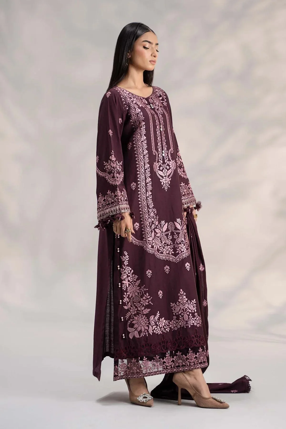 Maria B Casual Pret 2024 Brown Jacquard – view 5 – Poshaq