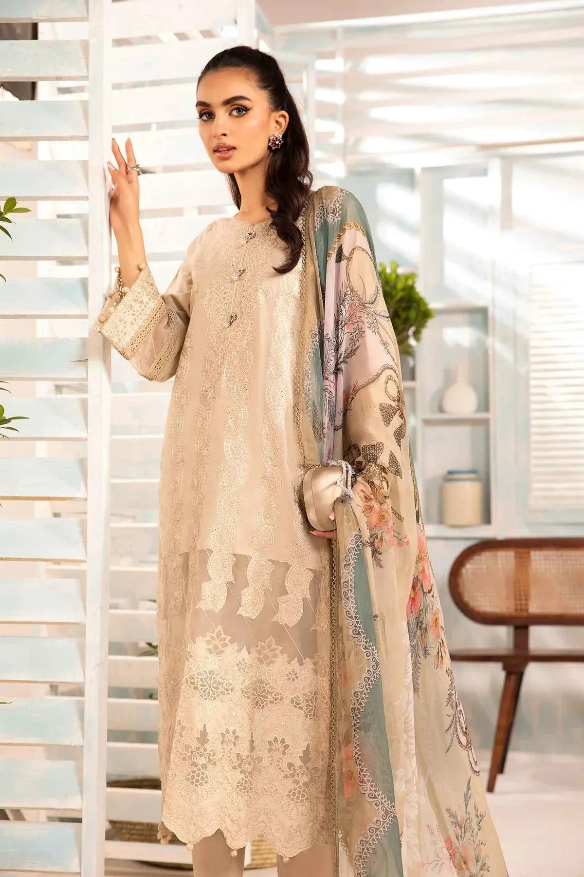 Maria B Casual Pret 2024 Organza – view 2 – Poshaq