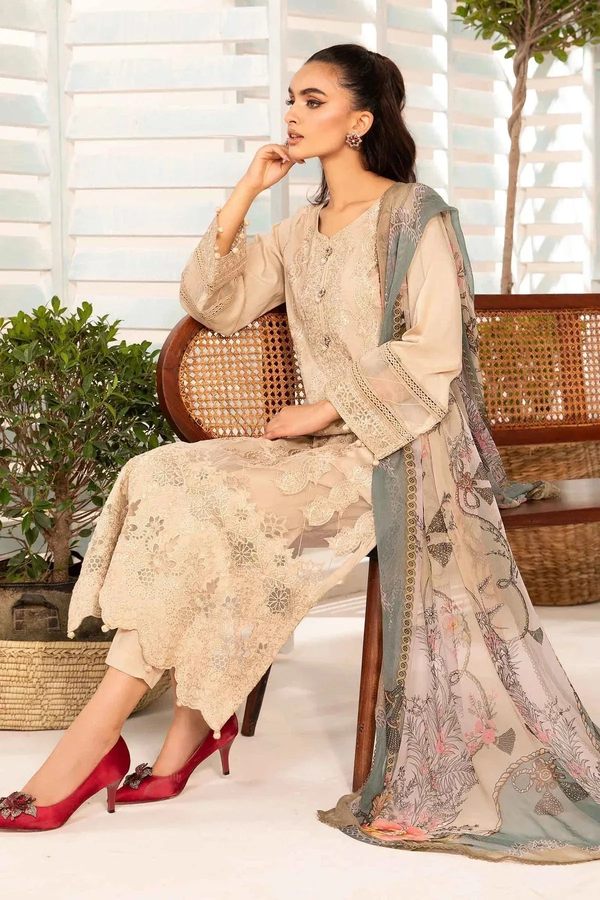 Maria B Casual Pret 2024 Organza – view 4 – Poshaq