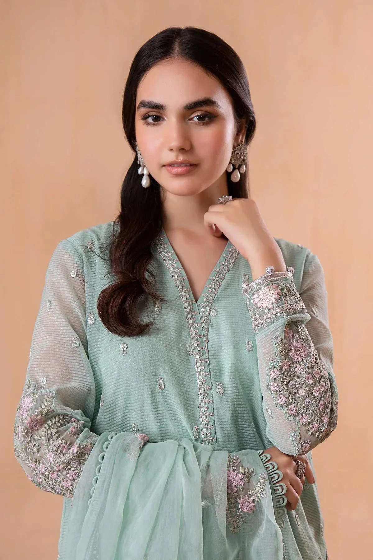 Maria B Casual Pret 2024 Organza – view 3 – Poshaq