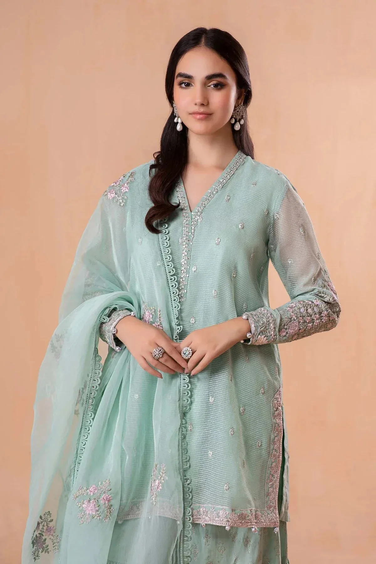 Maria B Casual Pret 2024 Organza – view 4 – Poshaq