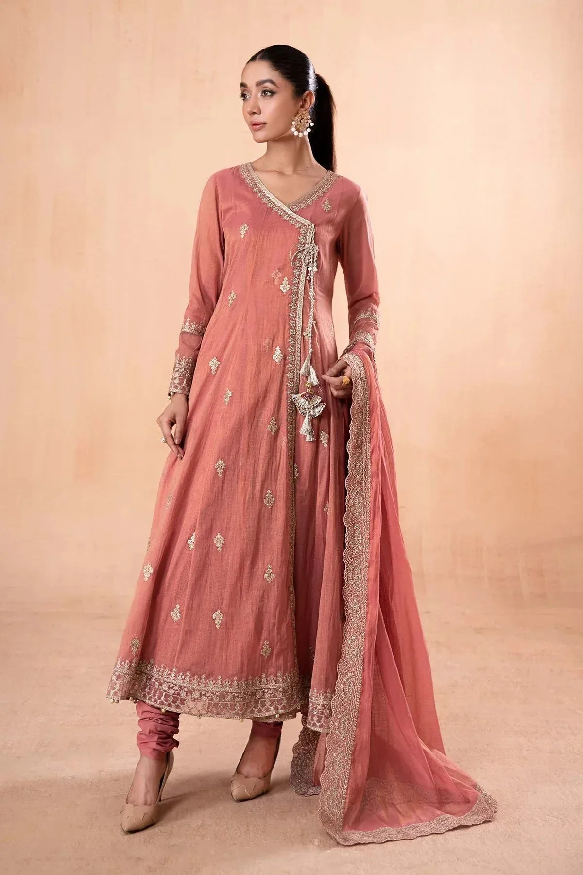 Maria B Casual Pret 2024 Pink Organza – view 1 – Poshaq