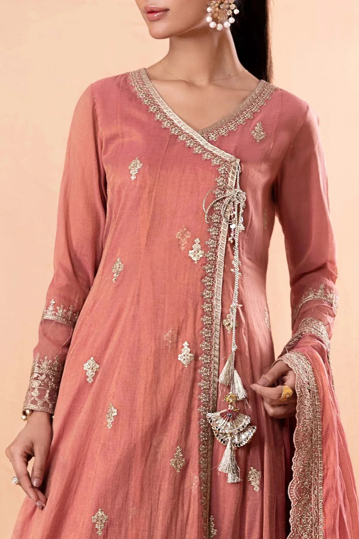 Maria B Casual Pret 2024 Pink Organza – view 3 – Poshaq