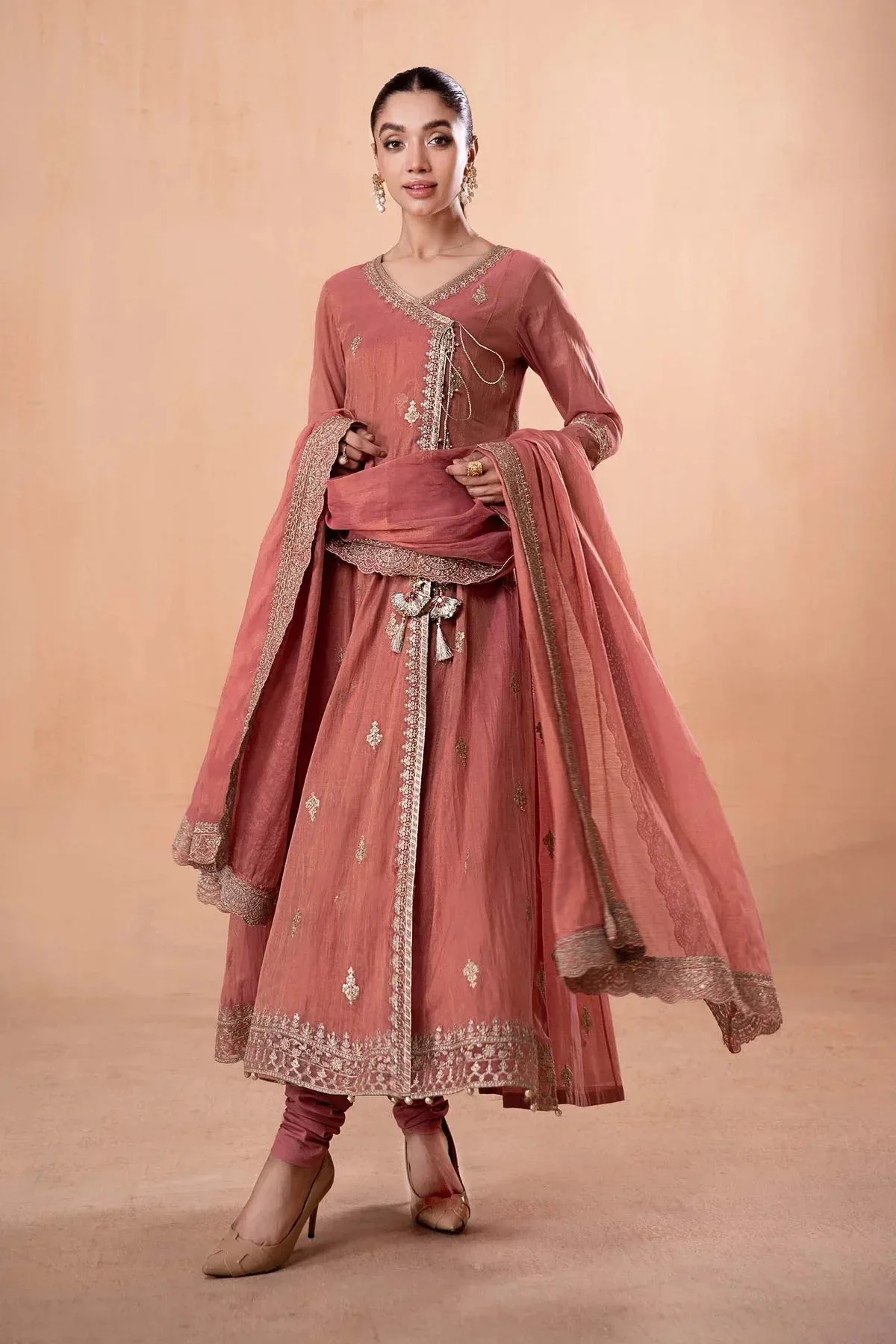 Maria B Casual Pret 2024 Pink Organza – view 5 – Poshaq
