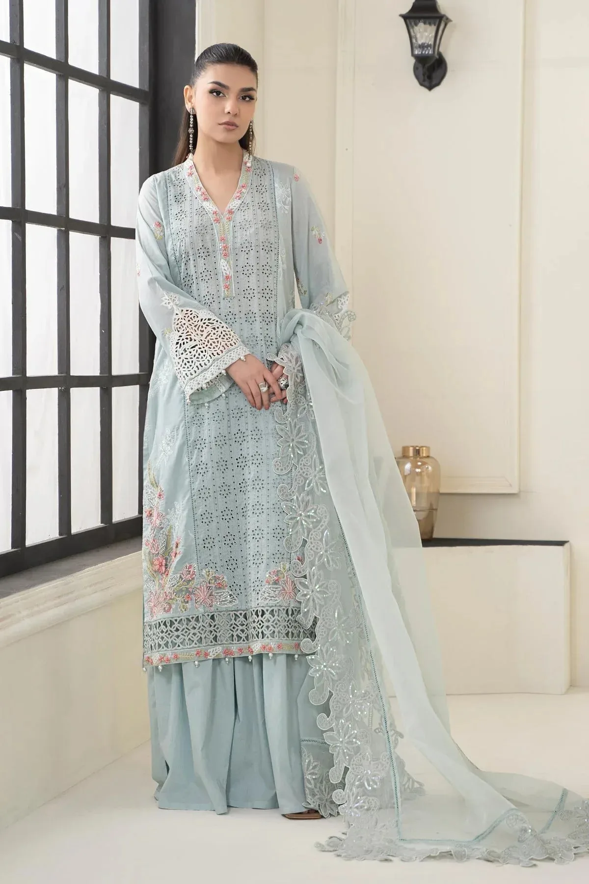Maria B Casual Pret 2024 Organza – view 1 – Poshaq