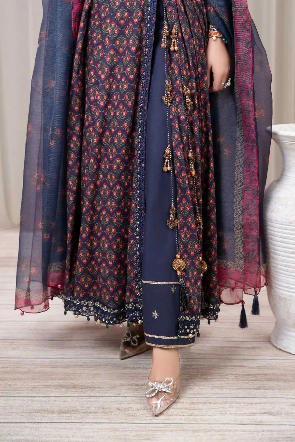 Maria B Casual Pret 2024 Blue Organza – view 3 – Poshaq