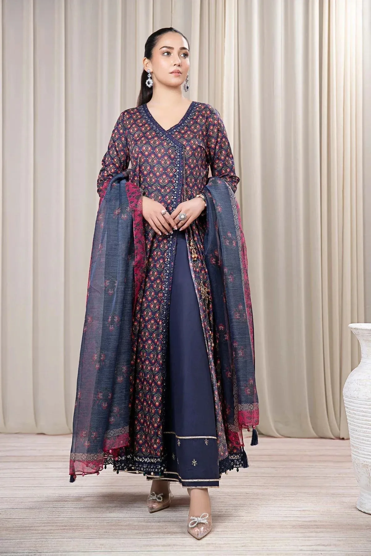 Maria B Casual Pret 2024 Blue Organza – view 5 – Poshaq