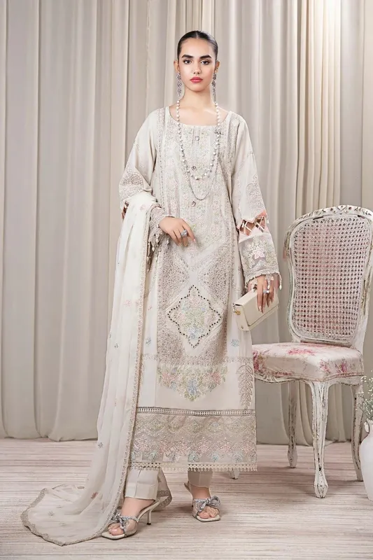 Maria B Casual Pret 2024 Yellow Jacquard – view 1 – Poshaq