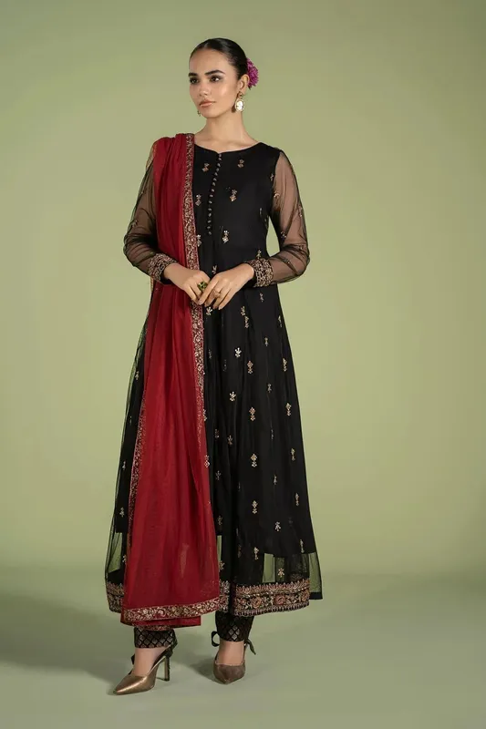 Maria B Casual Pret 2024 Black Lawn – view 1 – Poshaq
