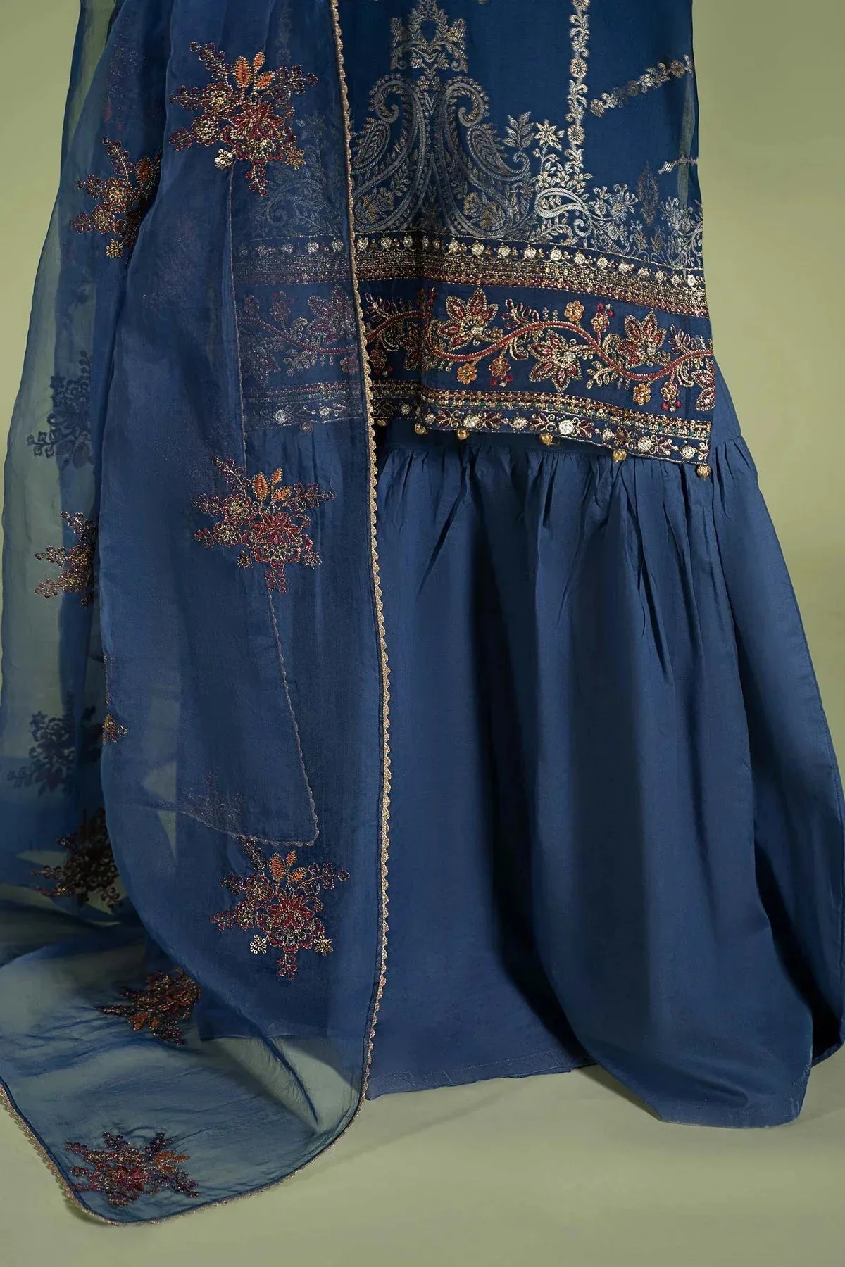 Maria B Casual Pret 2024 Blue Jacquard – view 5 – Poshaq