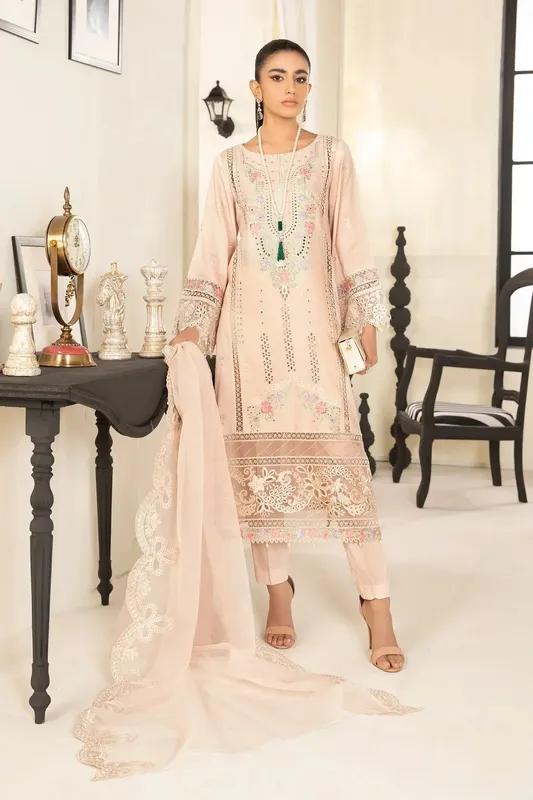 Maria B Casual Pret 2024 Pink Organza – view 1 – Poshaq