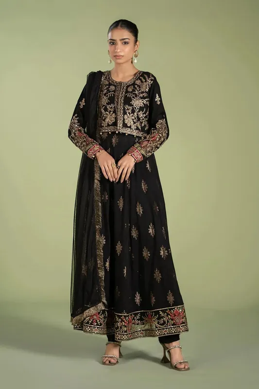 Maria B Casual Pret 2024 Black Jacquard – view 1 – Poshaq