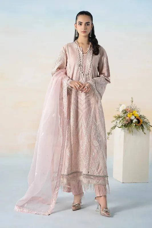Maria B Casual Pret 2024 Pink Jacquard – view 1 – Poshaq