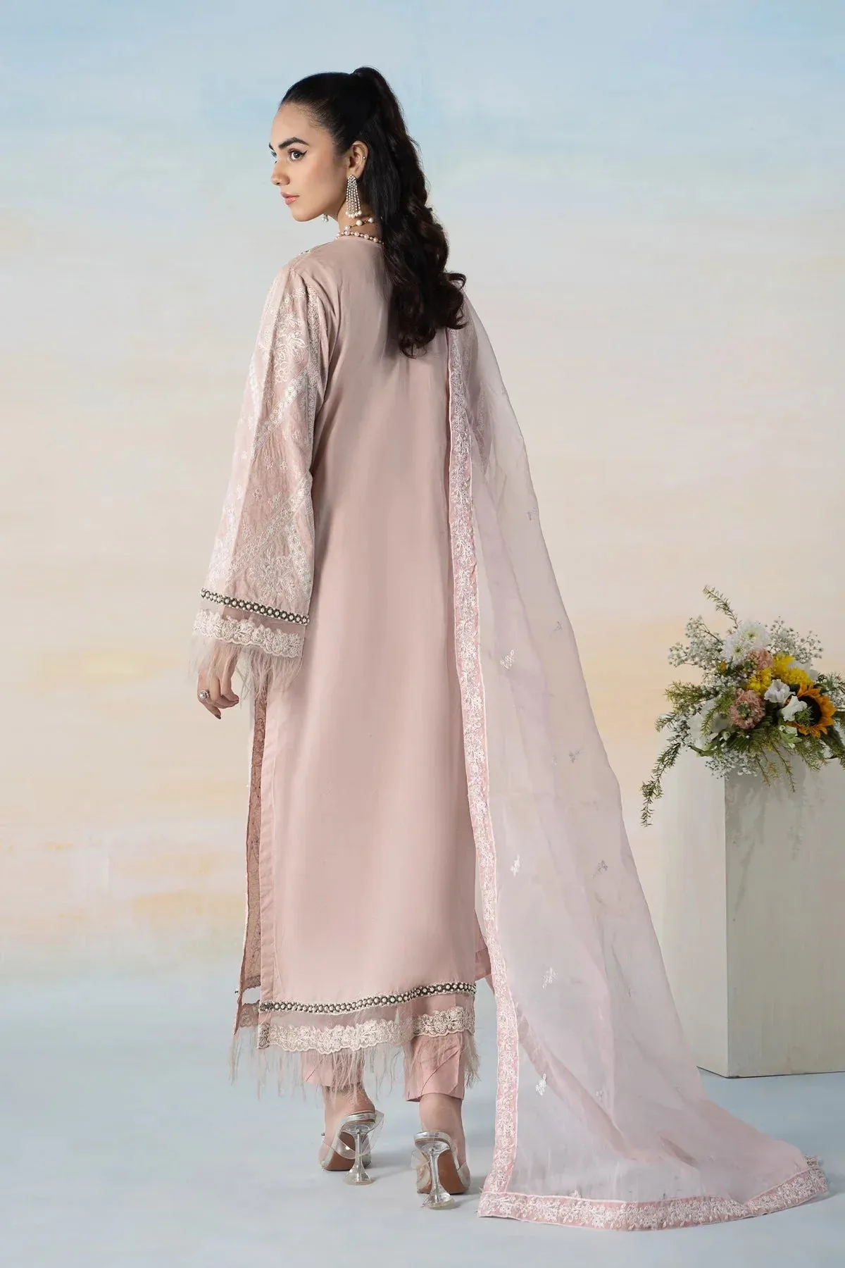 Maria B Casual Pret 2024 Pink Jacquard – view 2 – Poshaq