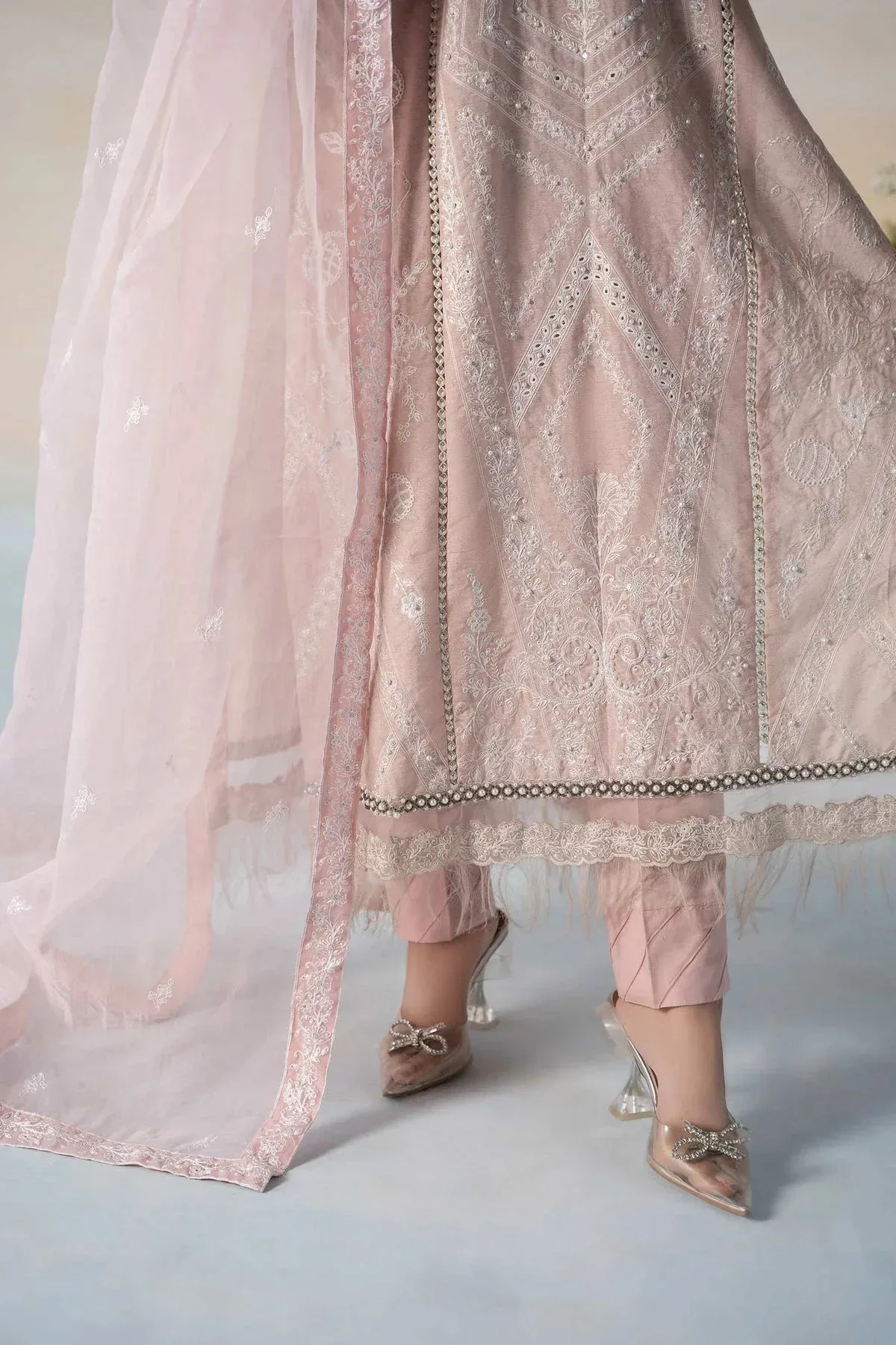 Maria B Casual Pret 2024 Pink Jacquard – view 5 – Poshaq