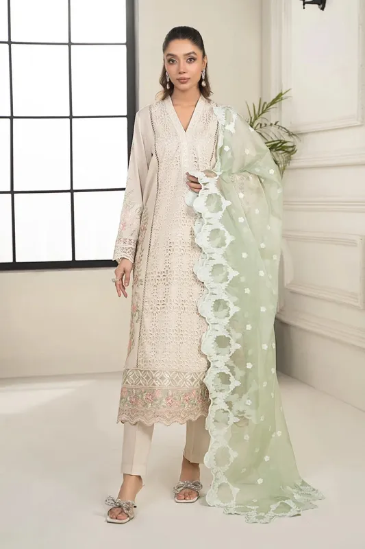 Maria B Casual Pret 2024 White Jacquard – view 1 – Poshaq