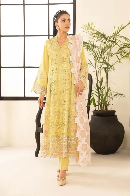 Maria B Casual Pret 2024 Peach Jacquard – view 1 – Poshaq