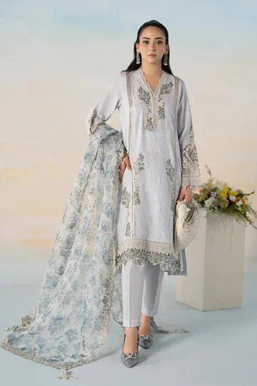 Maria B Casual Pret 2024 Blue Organza – view 1 – Poshaq
