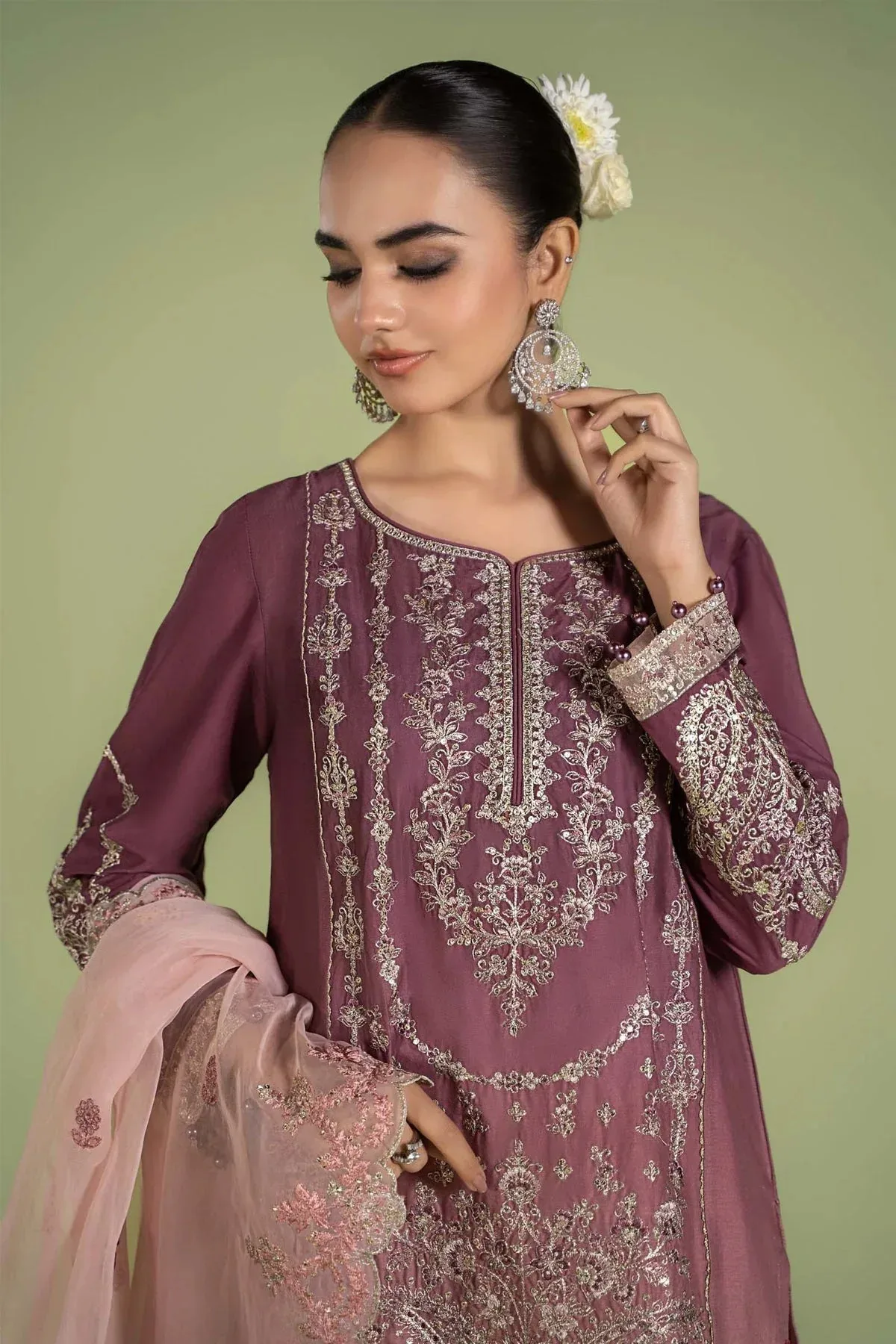 Maria B Casual Pret 2024 Organza – view 3 – Poshaq