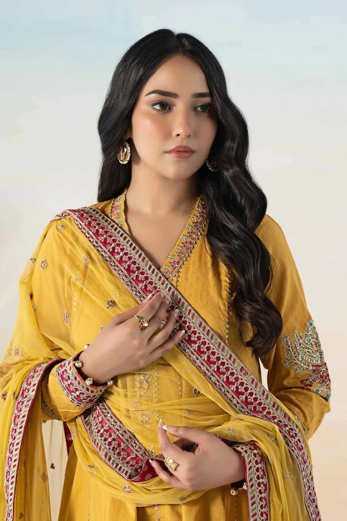 Maria B Casual Pret 2024 Yellow Jacquard – view 5 – Poshaq