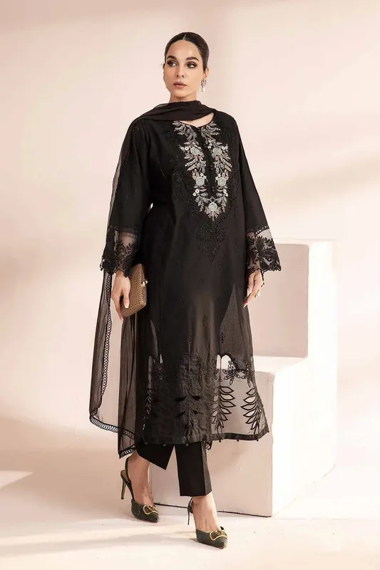 Maria B Casual Pret 2024 Black Jacquard – view 1 – Poshaq