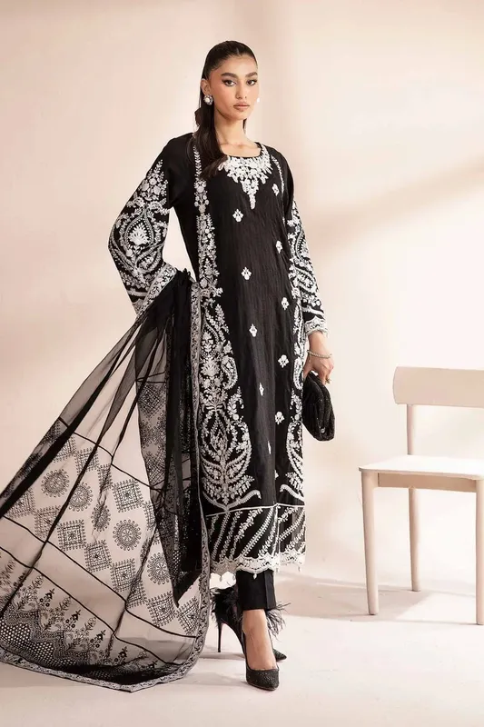 Maria B Casual Pret 2024 Black Jacquard – view 1 – Poshaq