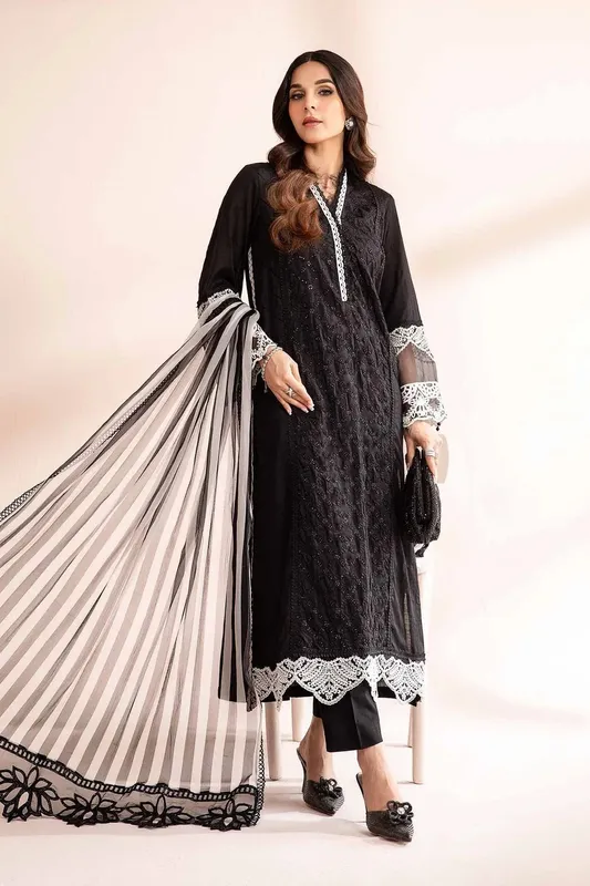 Maria B Casual Pret 2024 Black Jacquard – view 1 – Poshaq