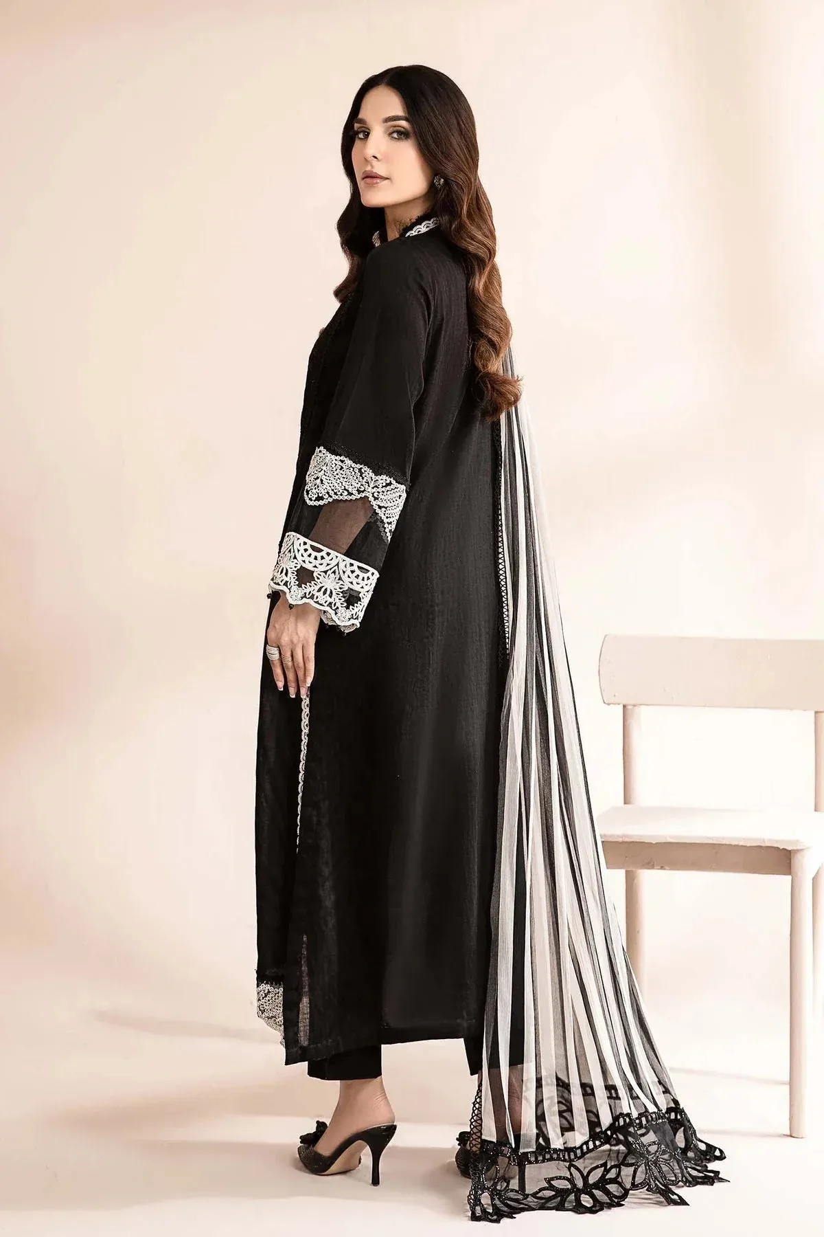 Maria B Casual Pret 2024 Black Jacquard – view 2 – Poshaq