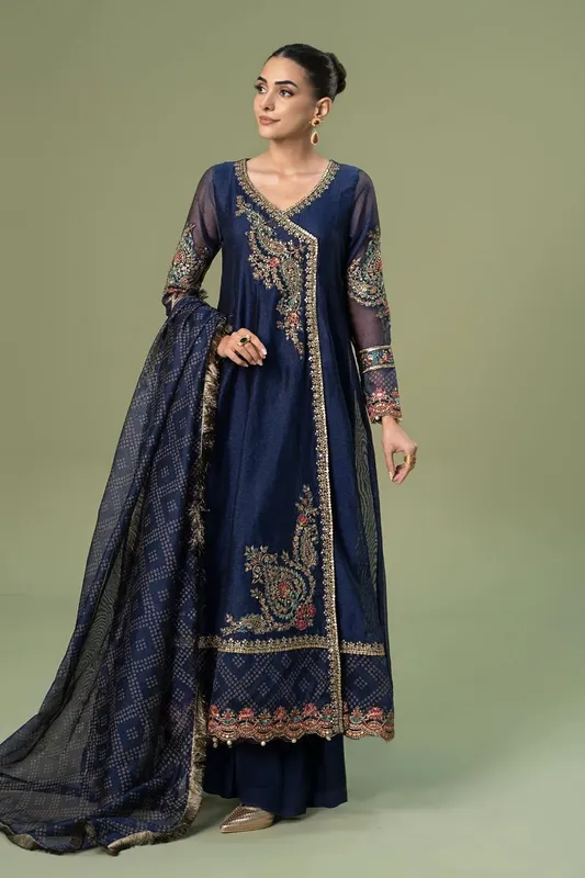 Maria B Casual Pret 2024 Blue Cotton – view 1 – Poshaq