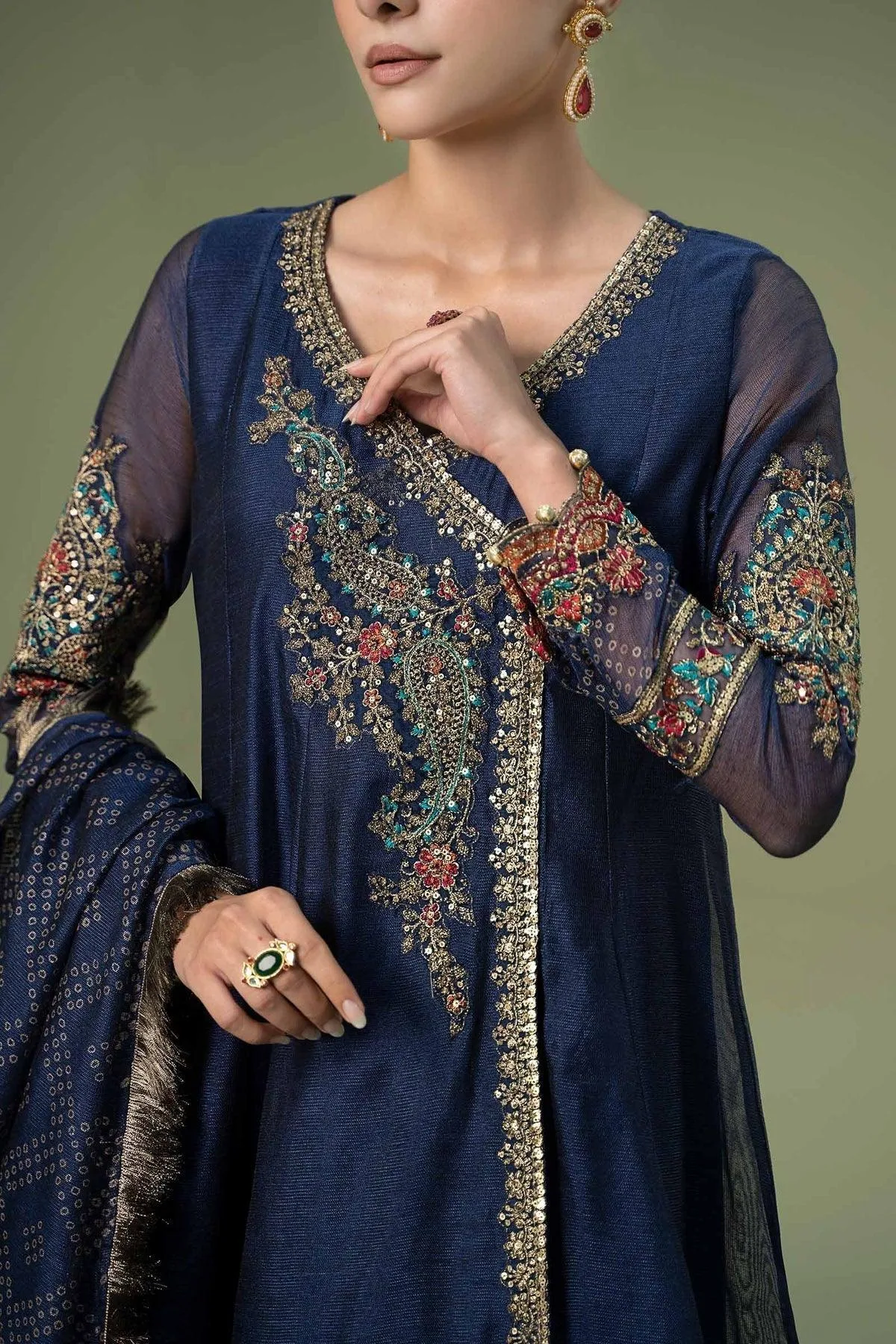 Maria B Casual Pret 2024 Blue Cotton – view 3 – Poshaq