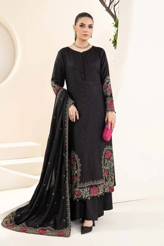 Maria B Casual Pret 2024 Black Linen – view 1 – Poshaq