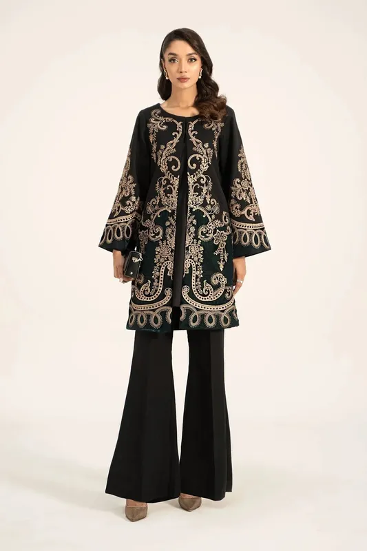 Maria B Casual Pret 2024 Black Khaddar – view 1 – Poshaq