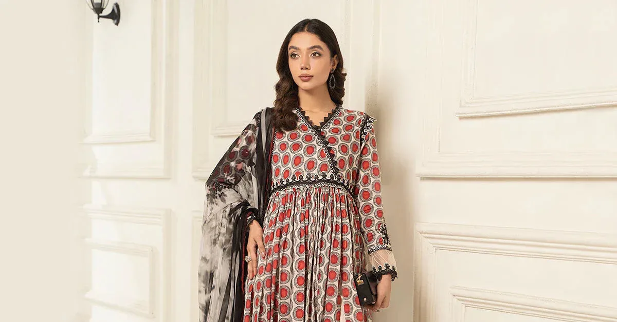 Maria B Casual Pret 2024 Beige Chiffon – view 5 – Poshaq