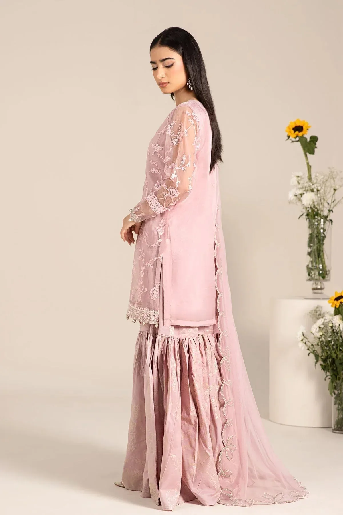 Maria B Casual Pret 25 Lilac Cotton Silk – view 2 – Poshaq