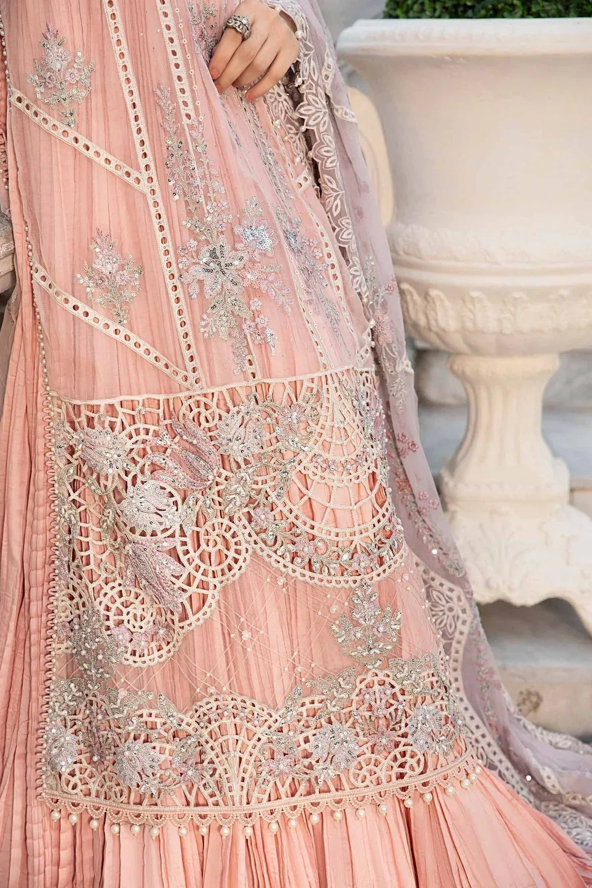Maria B Chiffon Formals 24 Pink Organza – view 3 – Poshaq