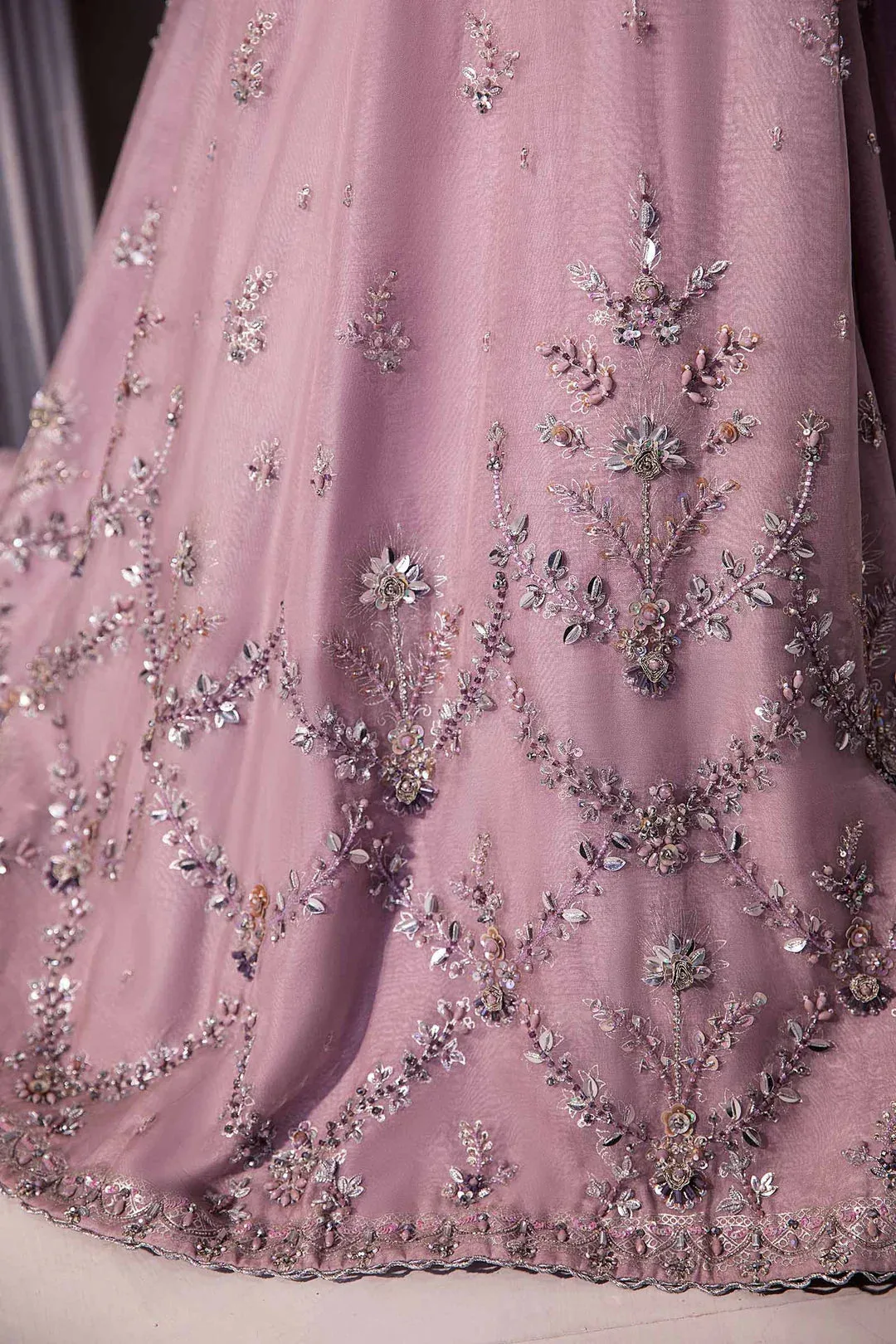 Maria B Couture Lilac Organza – view 5 – Poshaq