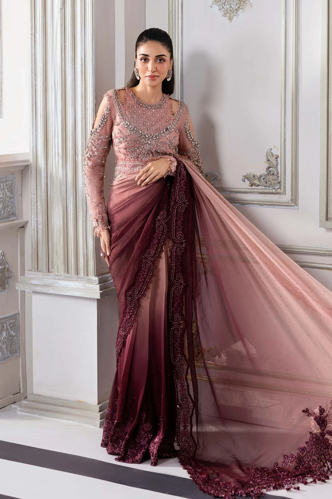 Maria B Embroidered 2025 Raw Silk – view 1 – Poshaq