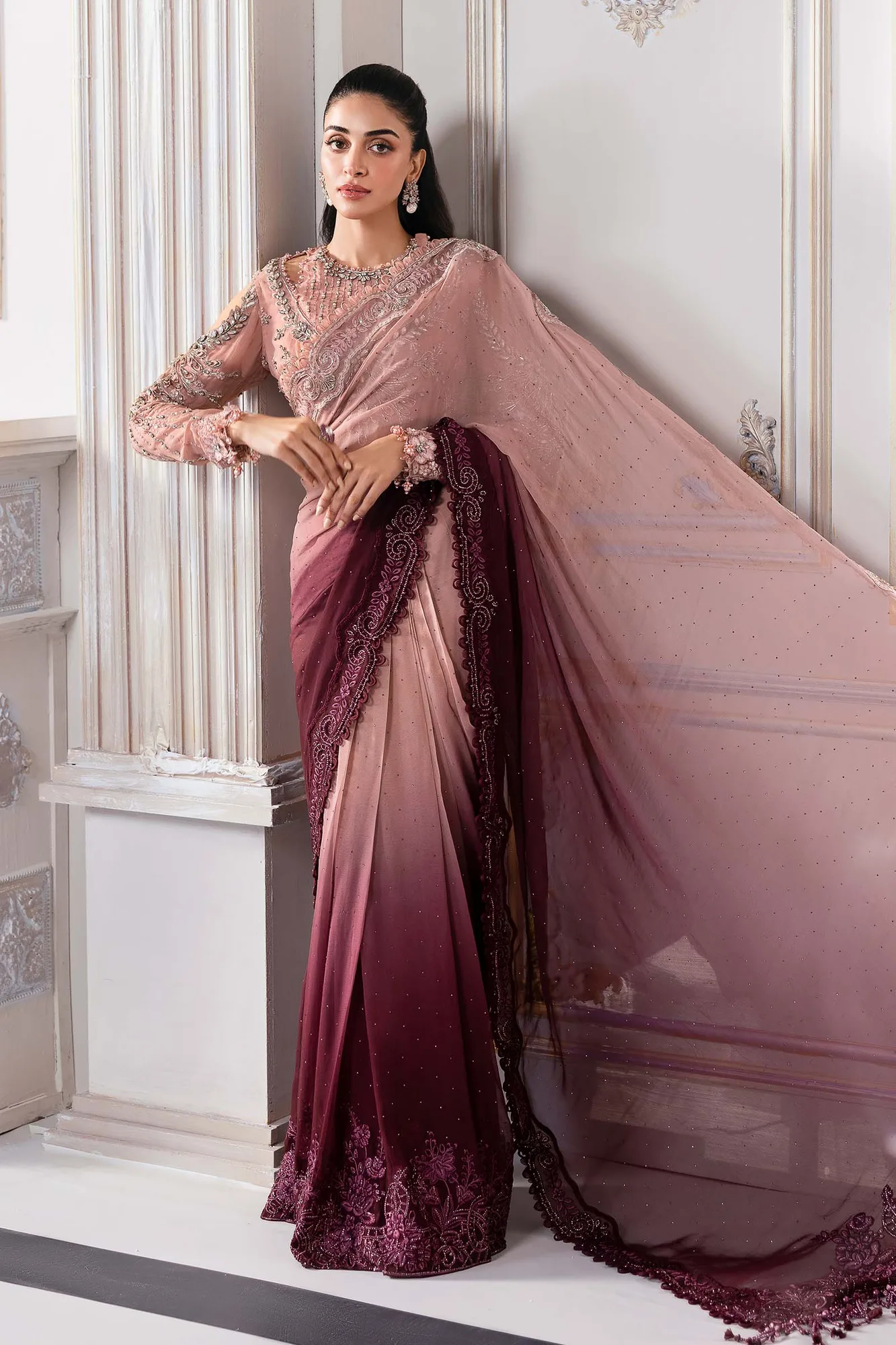 Maria B Embroidered 2025 Raw Silk – view 3 – Poshaq
