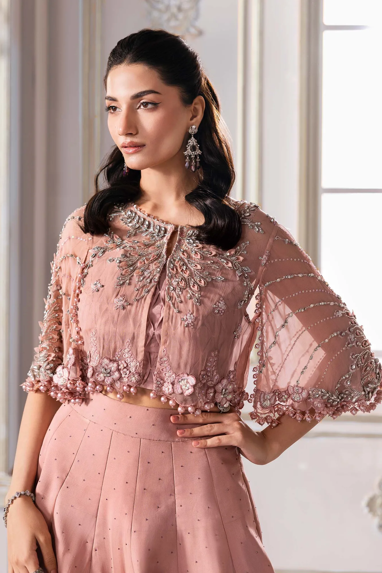Maria B Embroidered 2025 Raw Silk – view 4 – Poshaq