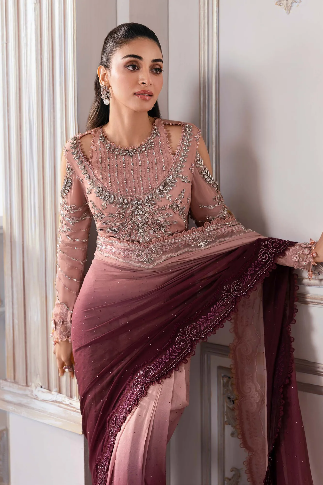 Maria B Embroidered 2025 Raw Silk – view 7 – Poshaq