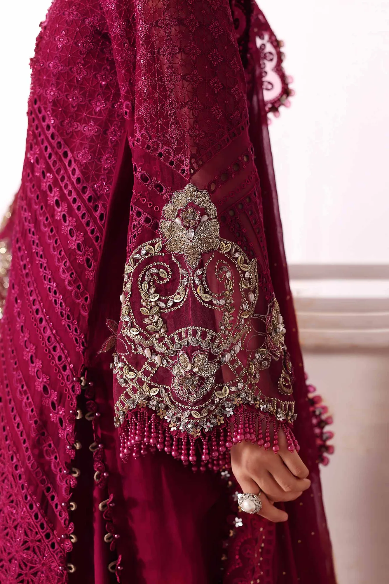 Maria B Embroidered 2025 Raw Silk – view 10 – Poshaq