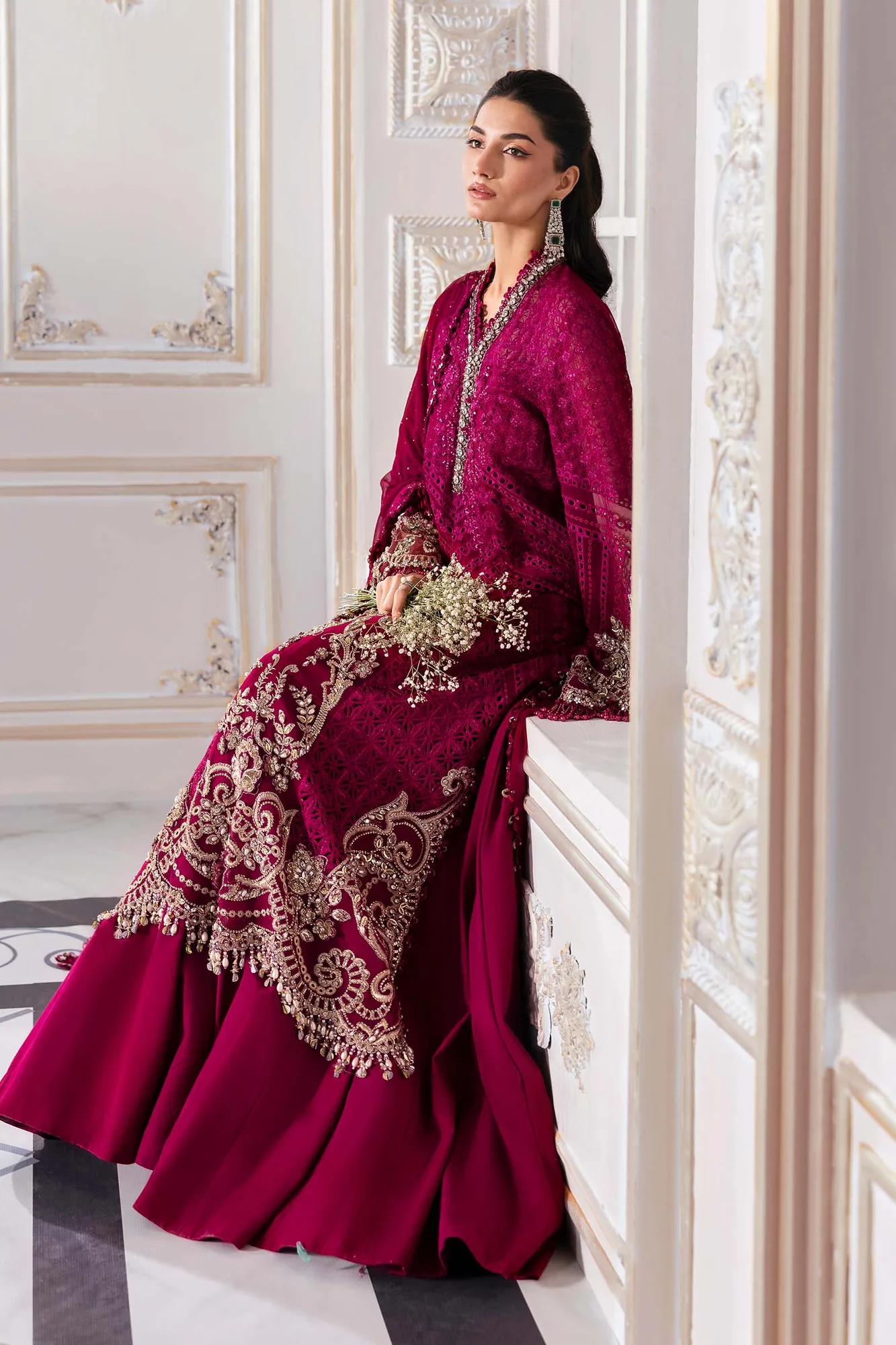 Maria B Embroidered 2025 Raw Silk – view 16 – Poshaq