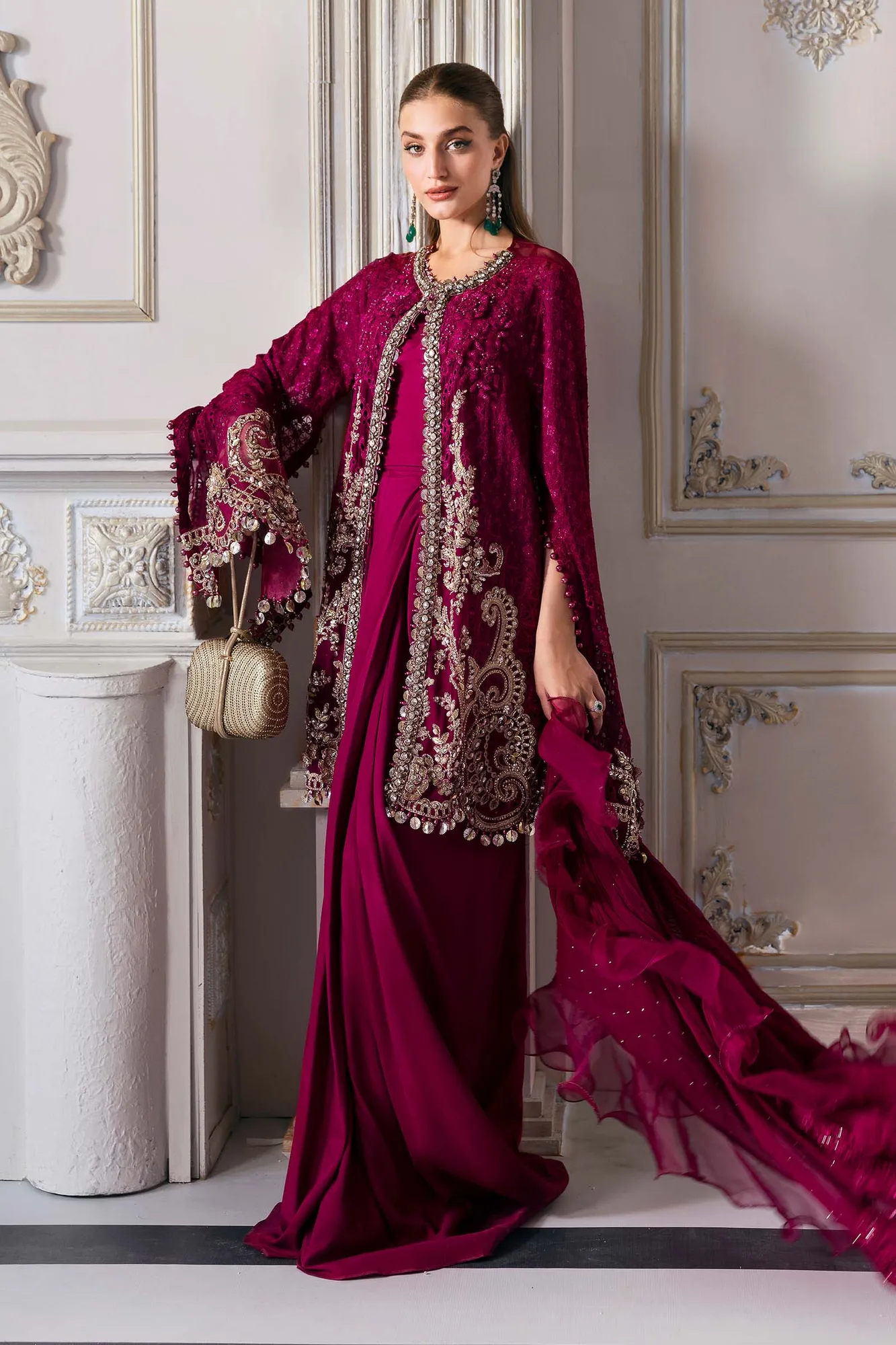 Maria B Embroidered 2025 Raw Silk – view 3 – Poshaq