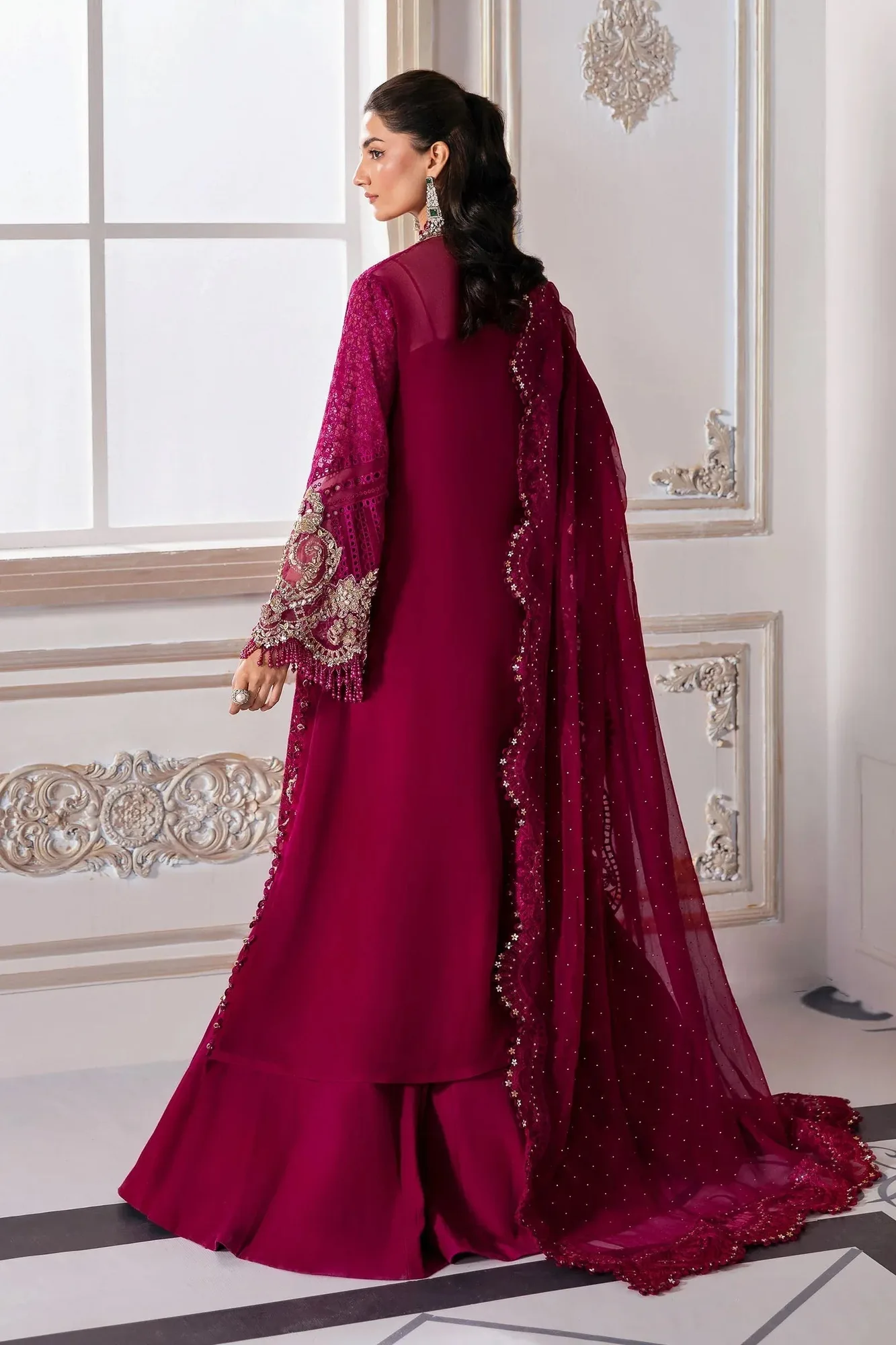 Maria B Embroidered 2025 Raw Silk – view 4 – Poshaq