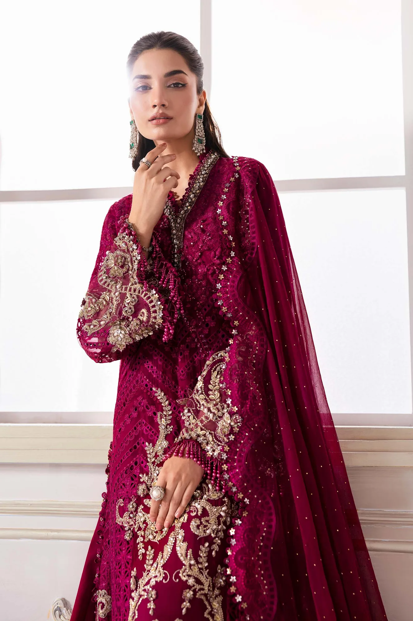 Maria B Embroidered 2025 Raw Silk – view 5 – Poshaq