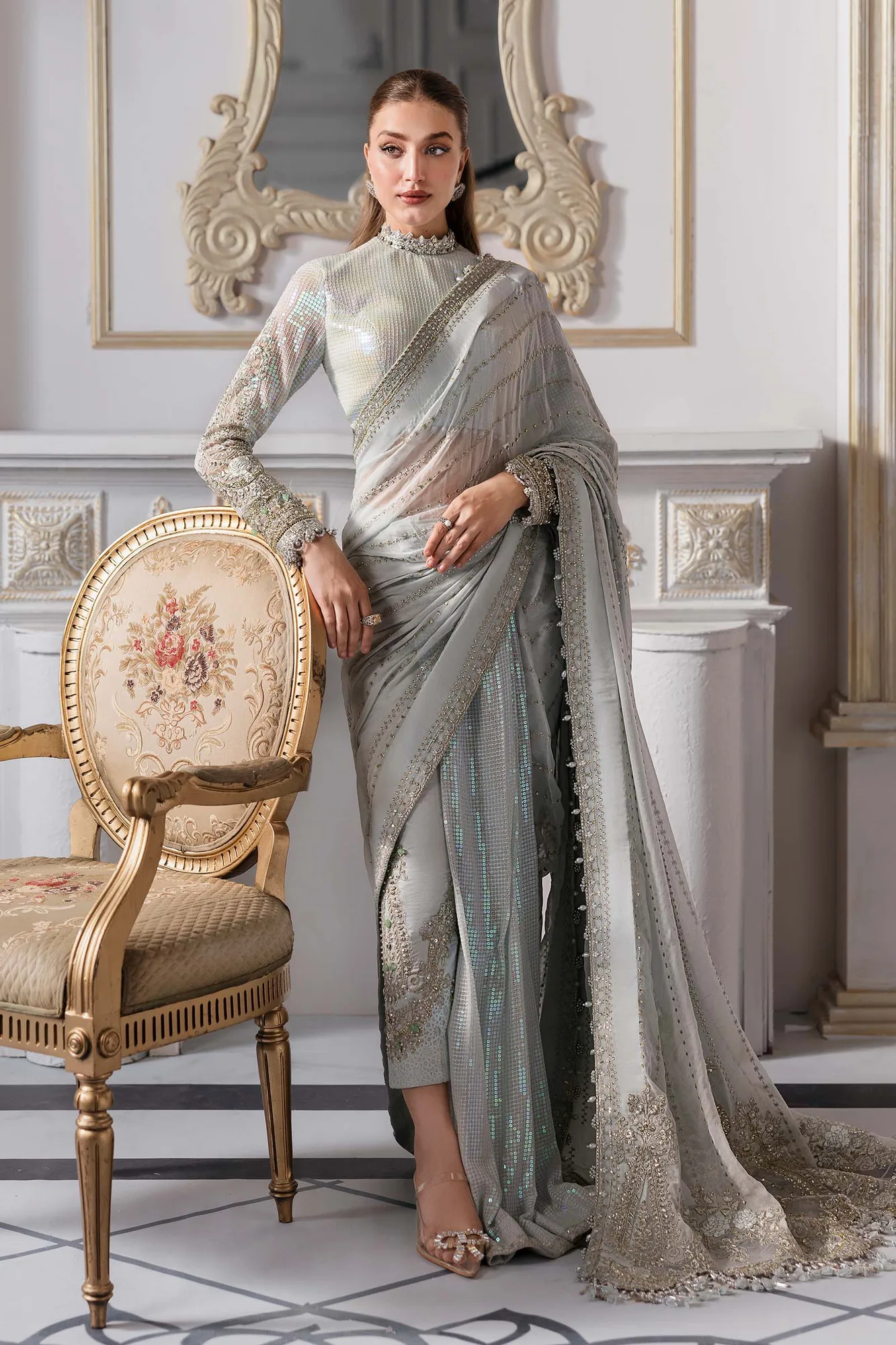 Maria B Embroidered 2025 Organza – view 3 – Poshaq