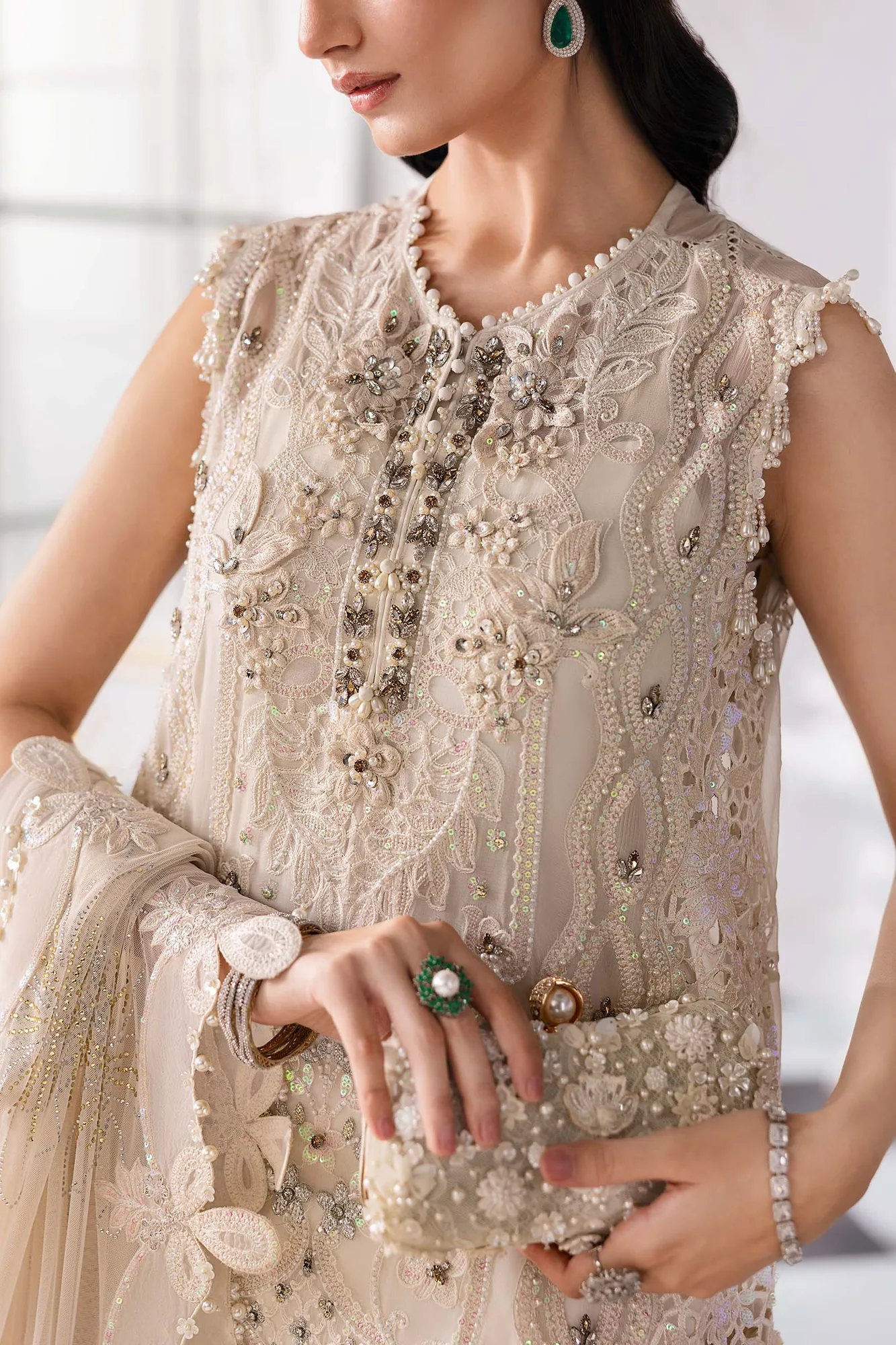 Maria B Embroidered 2025 Raw Silk – view 10 – Poshaq