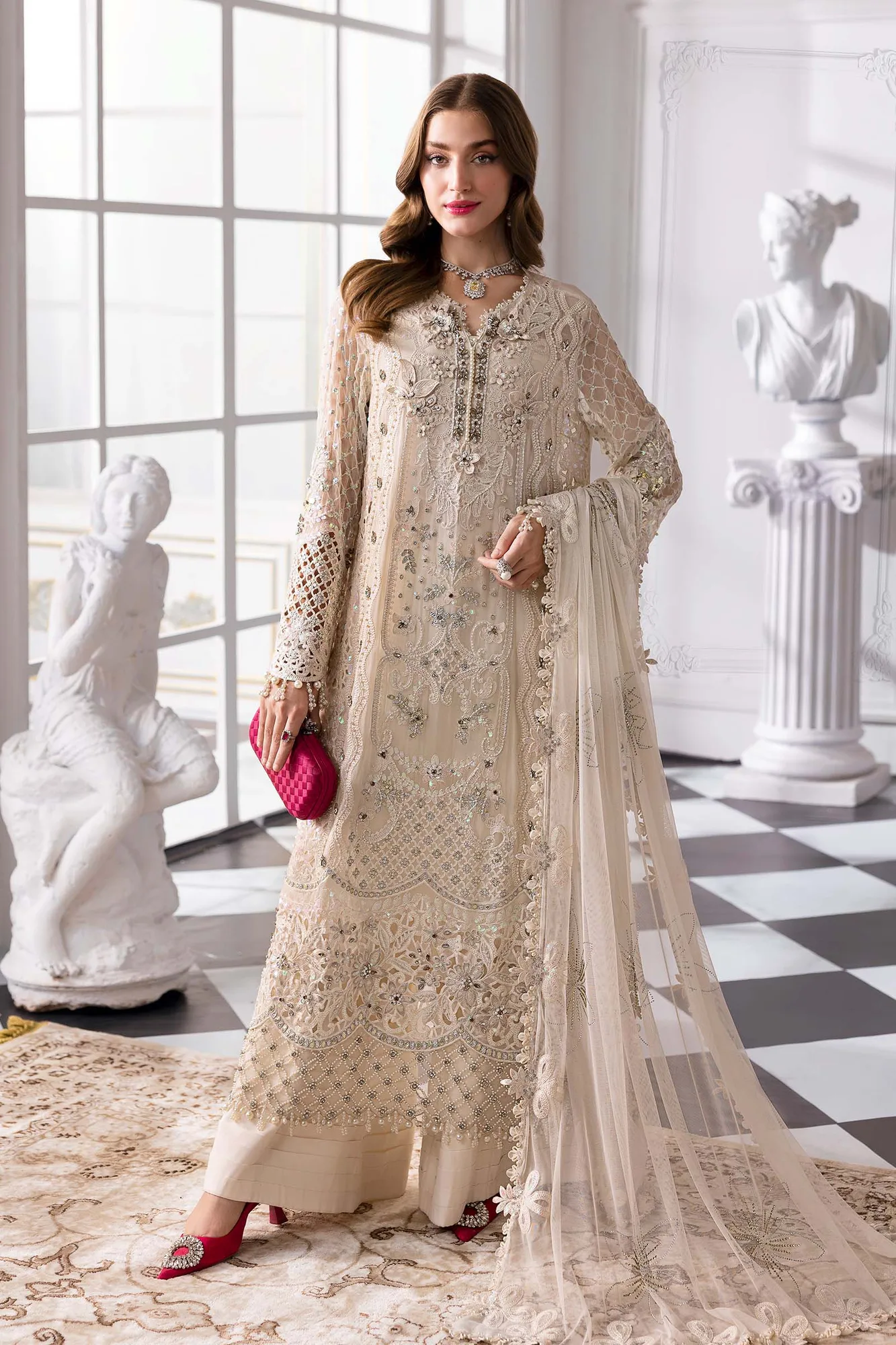 Maria B Embroidered 2025 Raw Silk – view 13 – Poshaq