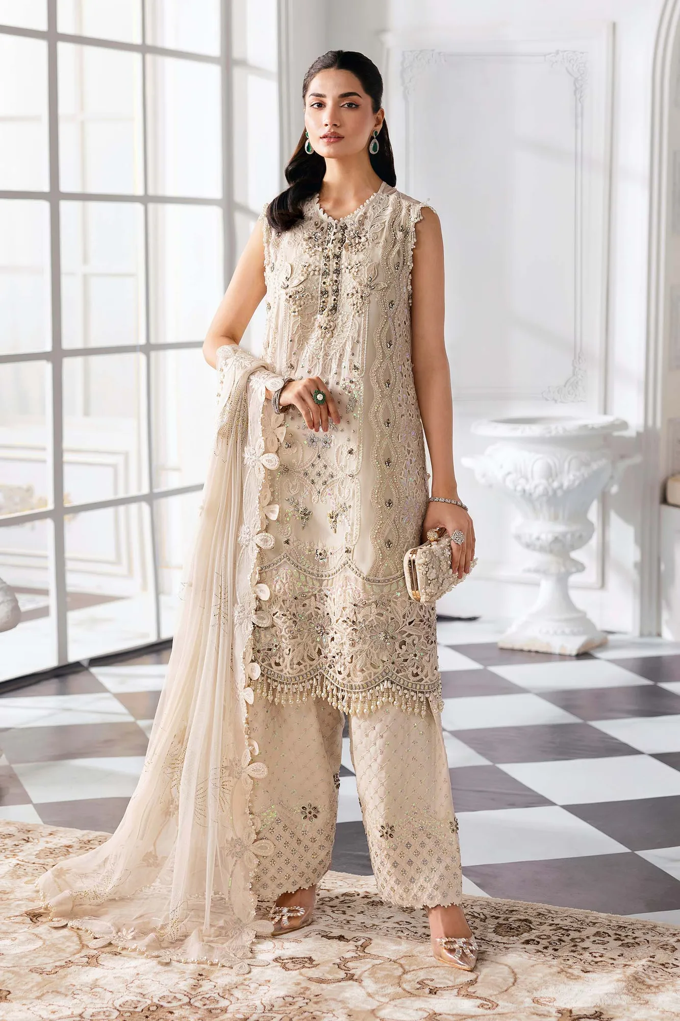 Maria B Embroidered 2025 Raw Silk – view 14 – Poshaq